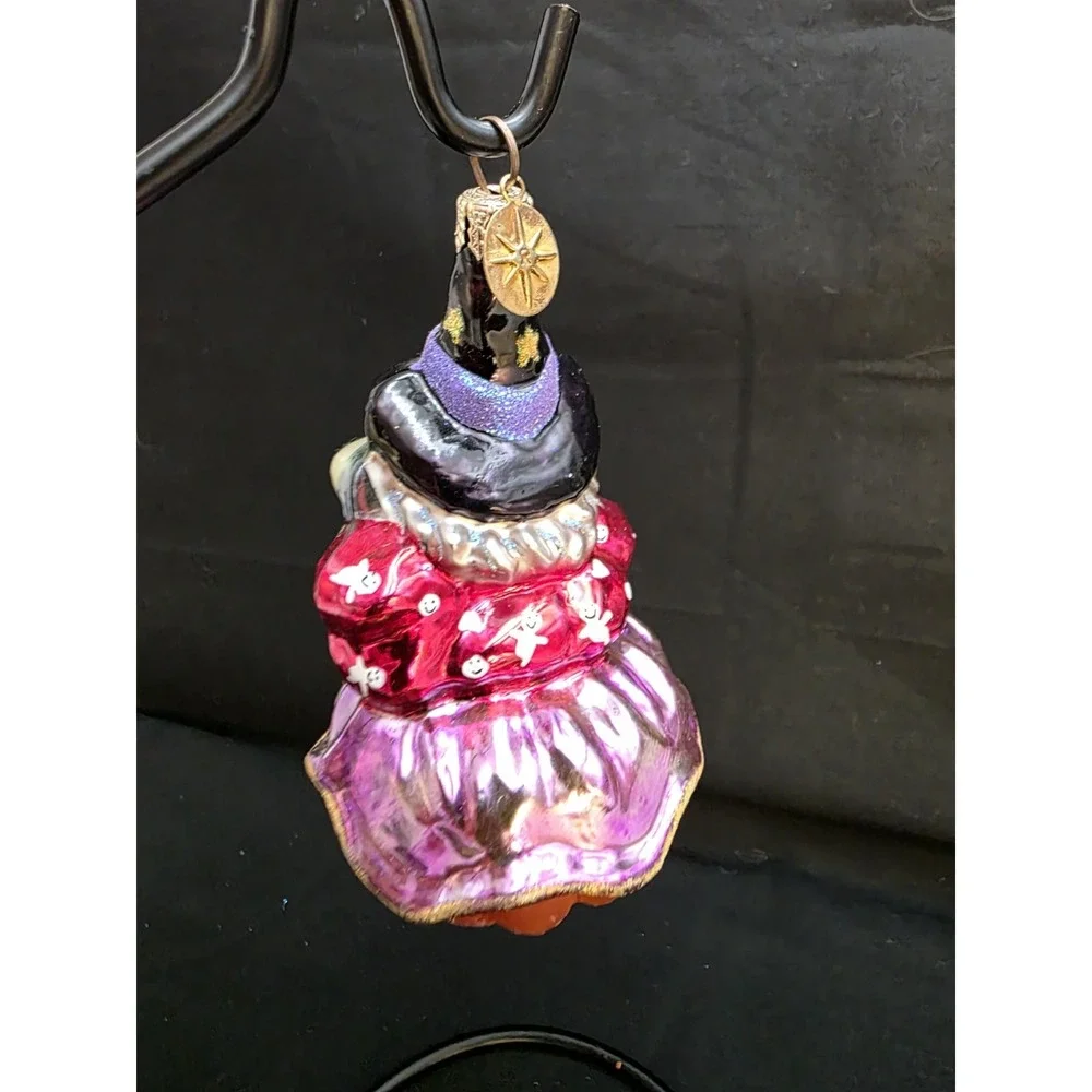 VTG 1994 Christopher Radko Trick Or Treat Halloween Witch Glass Ornament 4.5